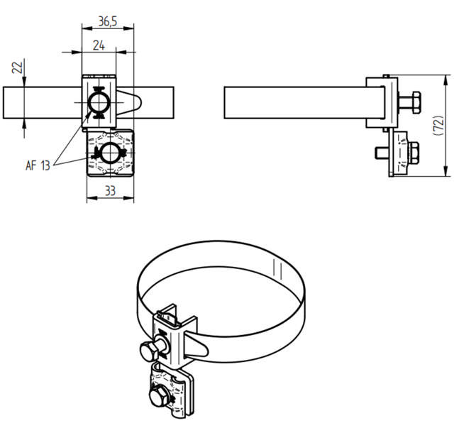 ELIT JBK-V2A-Ø25-100MM-10-50MM2